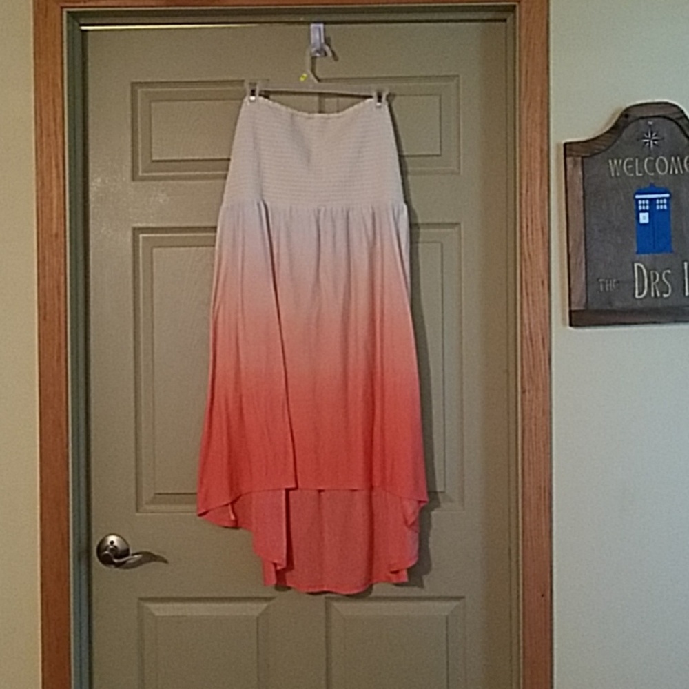 Strapless high/low  summer dress